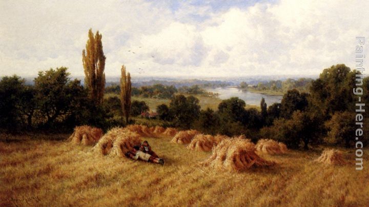 Henry Hillier Parker A Corn Field, Chertsey-On-Thames, Surrey